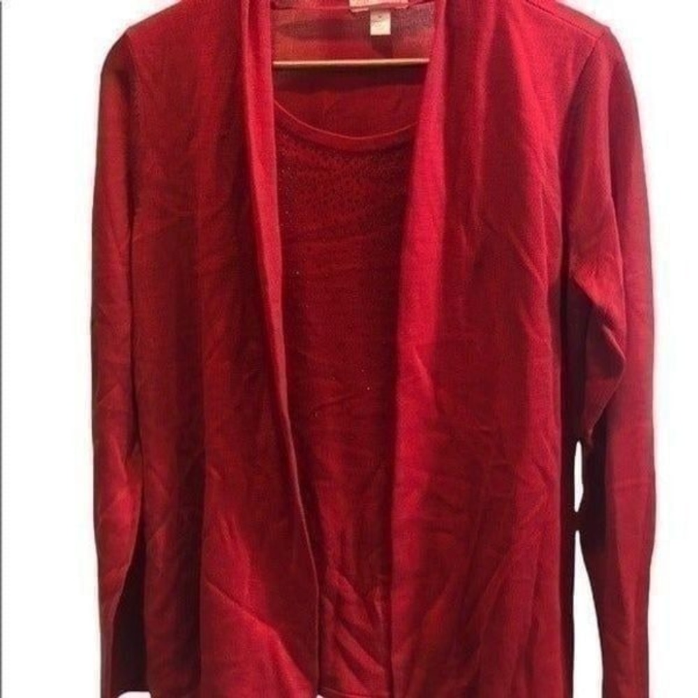 NWT Charter‎ Club Red sweater with sequins perfect for the holidays Medium
